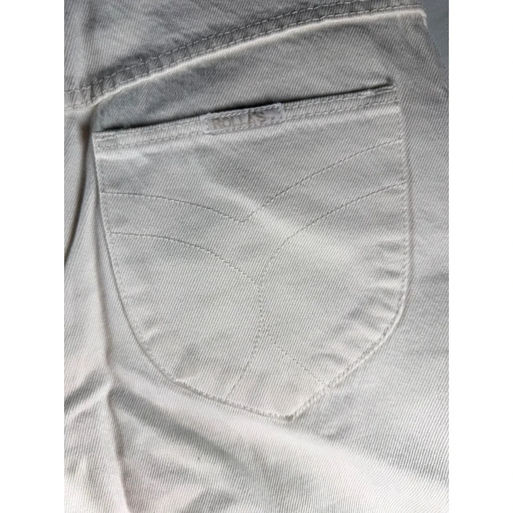 Rollas Womens White High‎ Rise Straight Leg Button Fly Denim Jeans Size 27